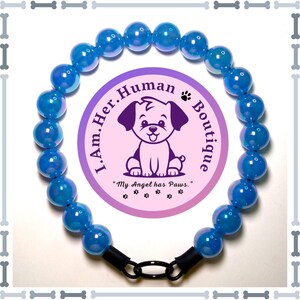 Blue Sky Bubbles | Beaded Dog Collar | Bubblegum Dog Collar | Dog Pearls | Dog Necklace | Acrylic Bead Collar | Slip On | Chunky Bead Collar