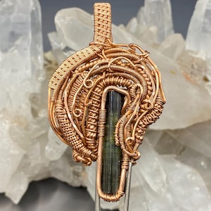 Wirewrapped tourmaline pendant