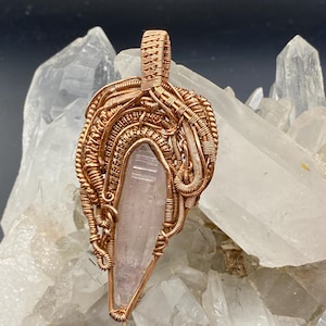 Wirewrapped copper amethyst pendant