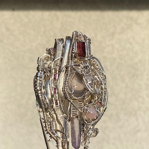 Sterling silver wirewrapped pendant