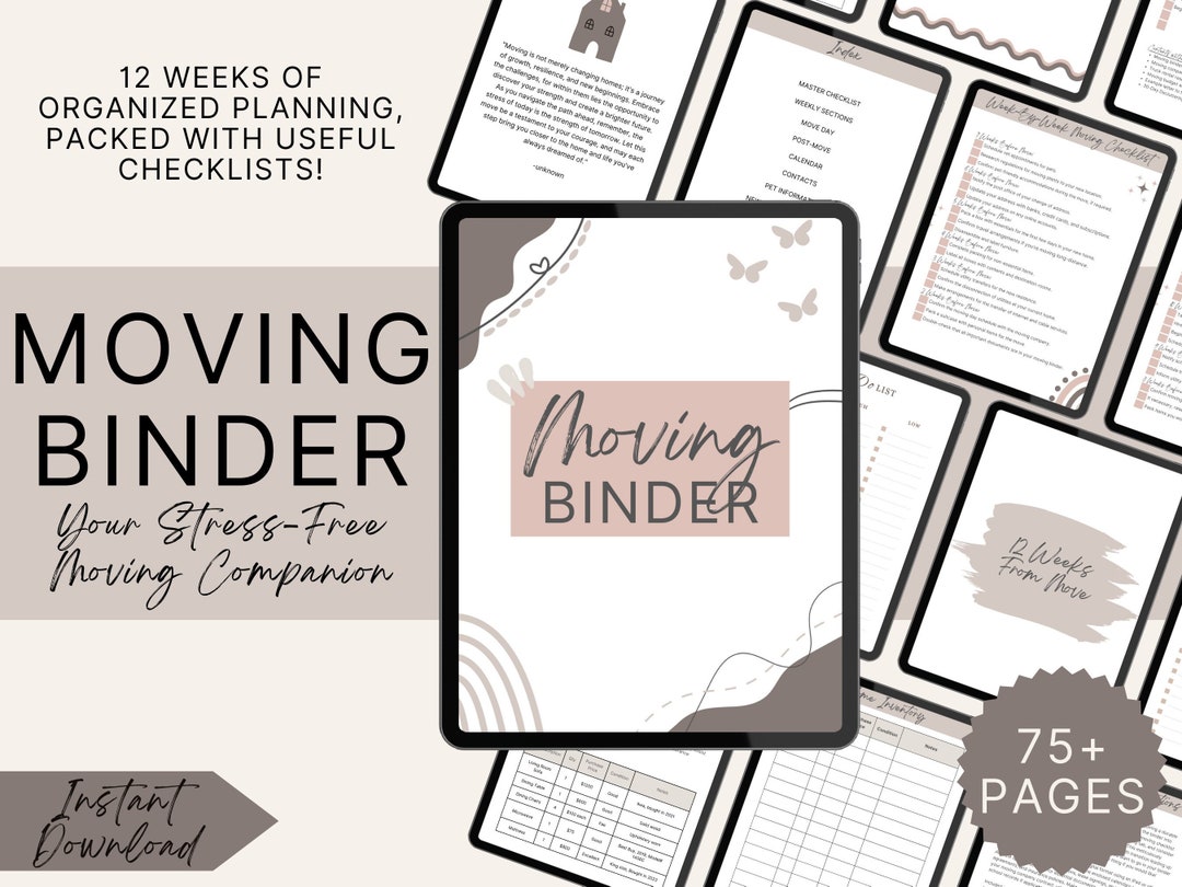 Moving Binder - Your Ultimate Moving Planner, Packed With Moving ...