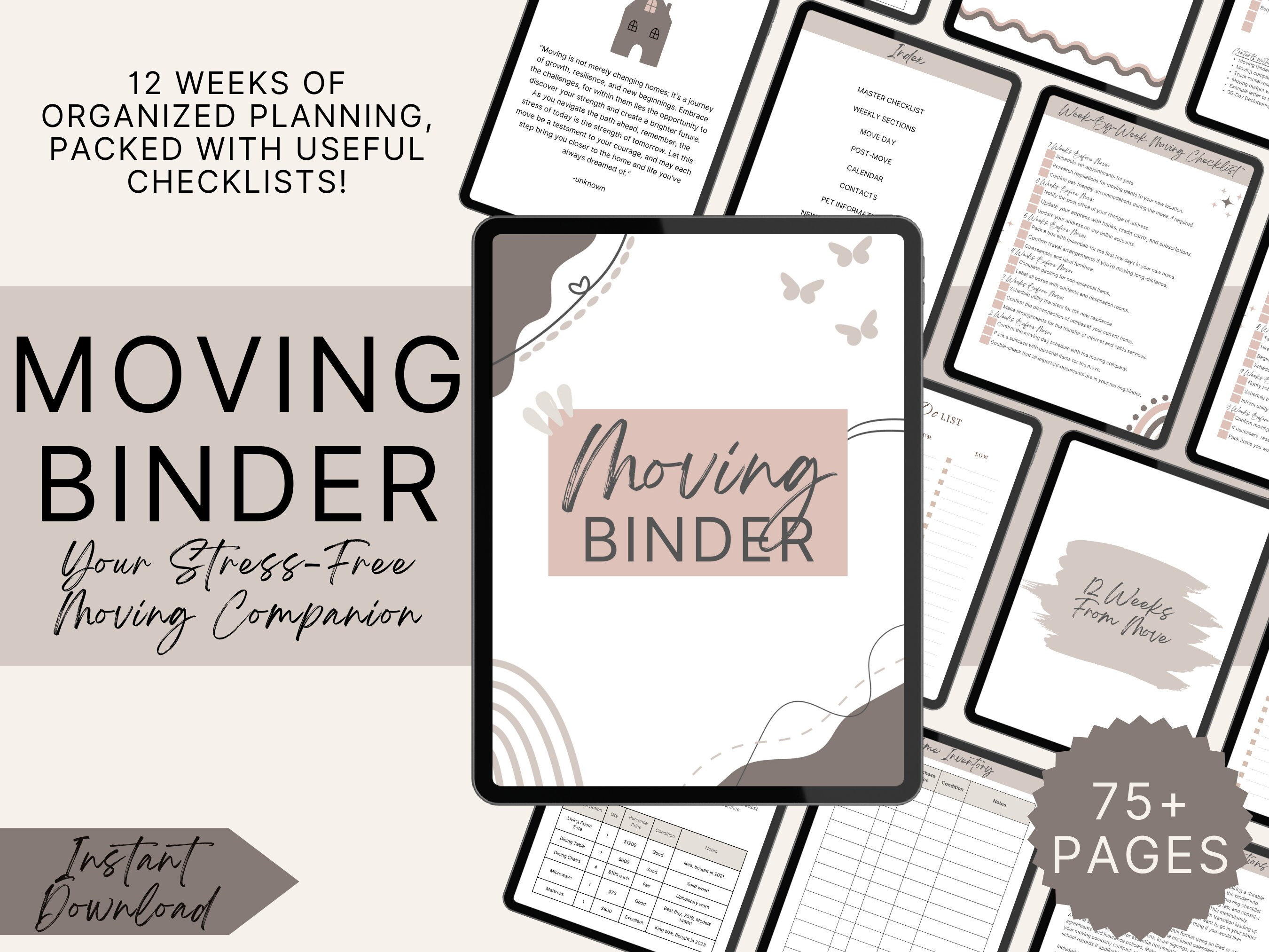 Moving Binder - Your Ultimate Moving Planner, Packed With Moving ...