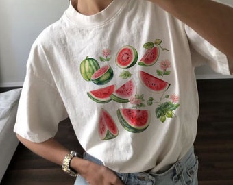 Watermelon Shirt Fruit Shirt Graphic Shirt Palestine Protest Shirt For Women Gardener Shirt Watermelon Tee Watermelon Palestine Colors Shirt