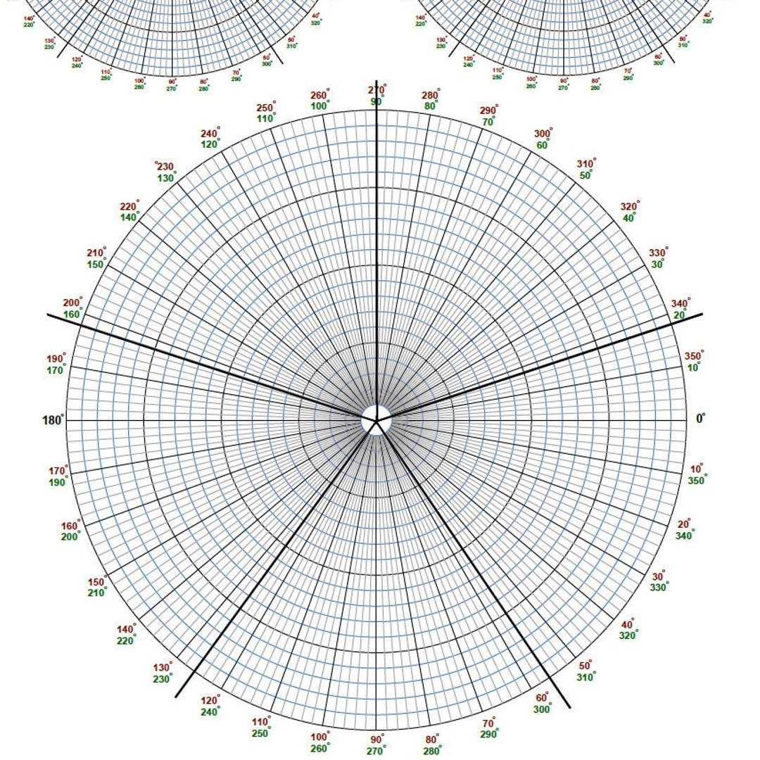 Quilling Board Circular Polar Graph Template Etsy