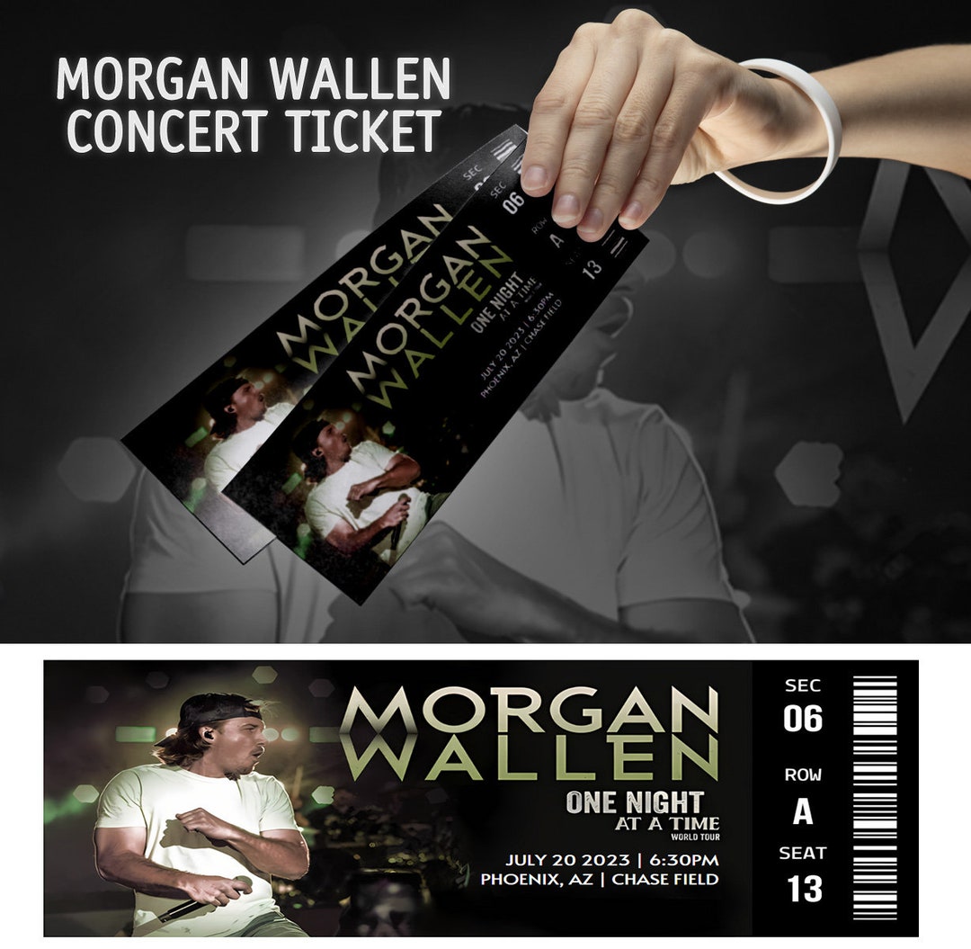 Wallen Ticket, One Night at a Time Tour Ticket, Editable