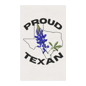 Texas Kitchen Towel, Proud Texan Towel, Texas Tea Towel, Texas Gift for Men and Women, Texas Christmas Gift, Lone Star State Towel
