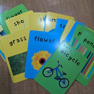 Braille First Words Matching Game | Accessible Memory Game for Blind & Sighted Kids