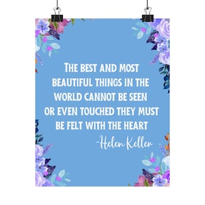 Helen Keller Quote, Inspirational Quote, Inspirational Poster, Wall Poster Quote, Inspirational Gift, Inspirational Print