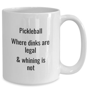 Pickleball Coffee Mug, Gift Ideas for Pickleball Player, Funny Pickleball Novelty Cup for Men or Women