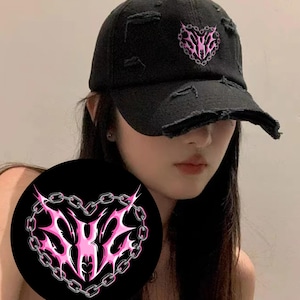 Stray Kids Y2k Metallic Neo Cyber Tattoo Style Heart