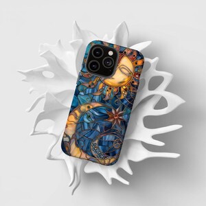 Vitrina con diseño de Sol y Luna Celestiales, cubierta brillante o mate, personalizada. imagen 8