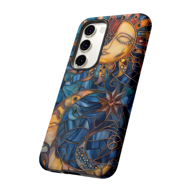 Vitrina con diseño de Sol y Luna Celestiales, cubierta brillante o mate, personalizada. imagen 9