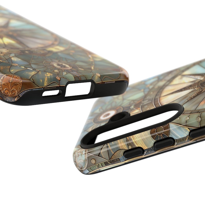 Coque de portable vintage en vitrail Compass : coque personnalisée double couche pour iPhone, Galaxy ou Pixel image 6