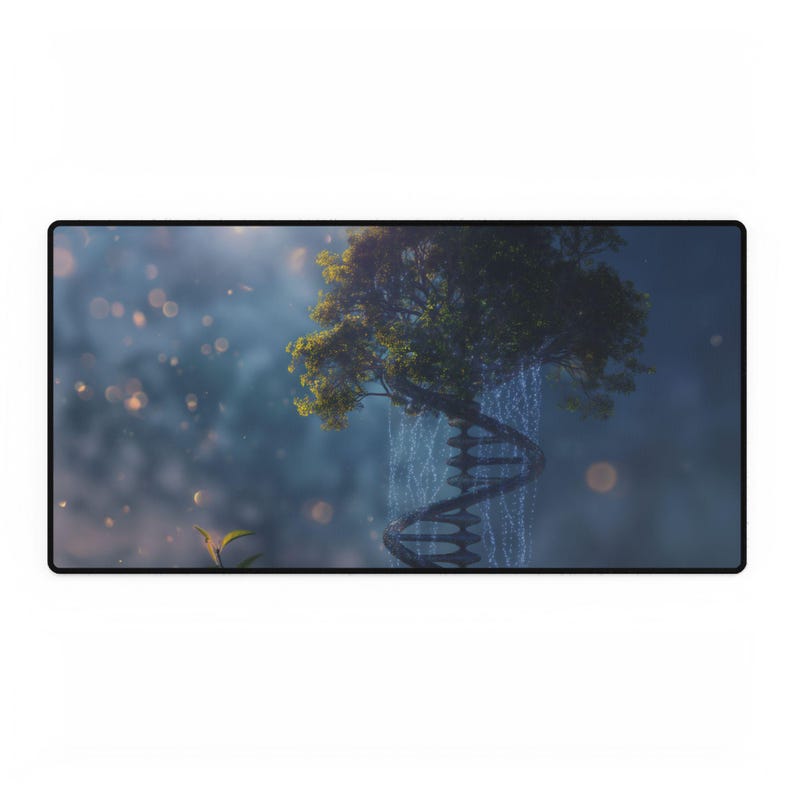 DNA Tree of Life Art Desk Mat: Personalized Scientist Workstation Mat ...