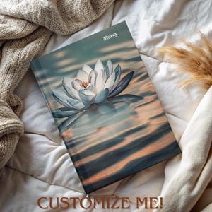 Personalized Lotus Flower Journal: Mindfulness Notebook, Yoga Diary