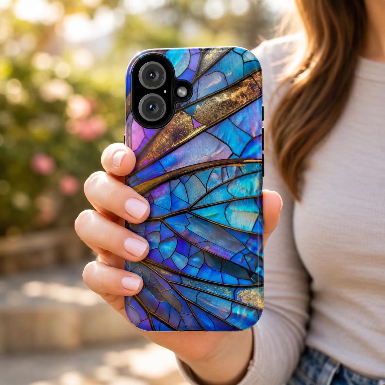 Blue Butterfly Phone Case - Etsy
