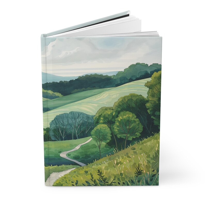 Personalized Journal Watercolor Landscape | Impressionist Art Notebook ...