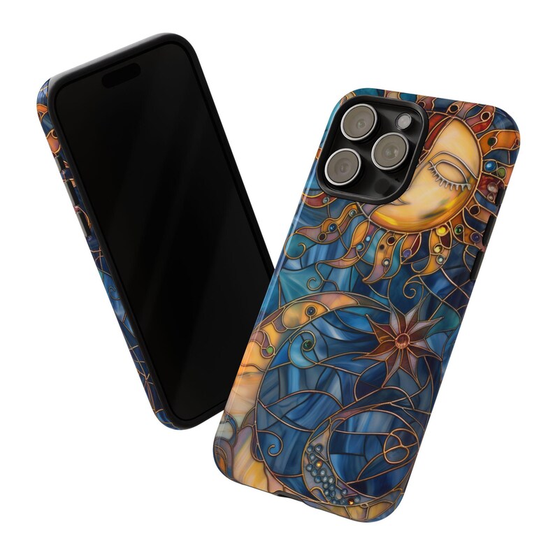 Vitrina con diseño de Sol y Luna Celestiales, cubierta brillante o mate, personalizada. imagen 7