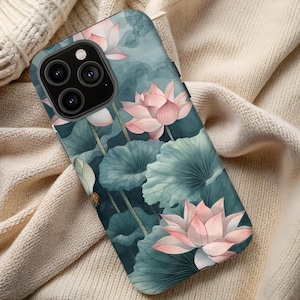 Lotus Flower Phone Case: Botanical Floral Art Cover