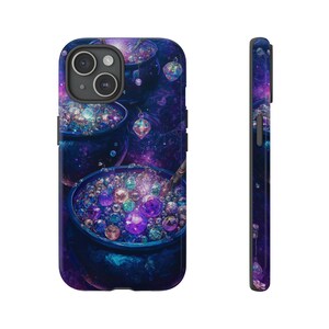 Witch Cauldron with Jewels and Crystals Halloween Phone Case | Magical Halloween Design | bewitching enchanting iPhone Samsung case design