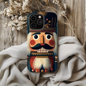 Handyhülle Weihnachten Nussknacker | Handyhülle | Retro Urlaub Design | Galaxy S 24 23 22 21 Pixel 6 7 8 iPhone 16 15 14 13 12 Pro Max