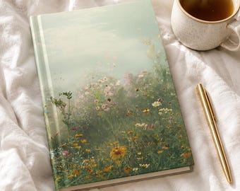 Personalized Journal Wildflower | Classic Floral Lined Notebook, Cottagecore Gift