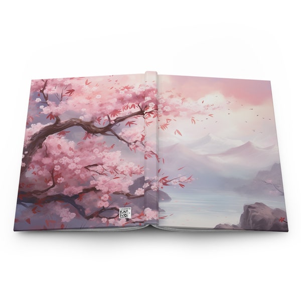Japanese Cherry Blossom Hardcover Journal or Notepad with 150 pages, gift, diary, Sakura, Hanami, Japanese aesthetics