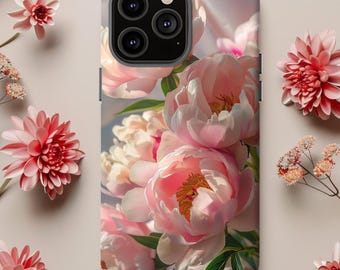 Peonies Floral Phone Case: Botanical Wedding Accessory
