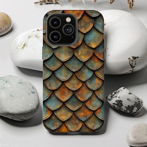 Iridescent Dragon Phone Case | Green Fantasy Dragon Skin Cover Samsung Galaxy S24 S23 S22 S21 Pixel 5 6 7 8 9 iPhone 16 15 14 13 12 11