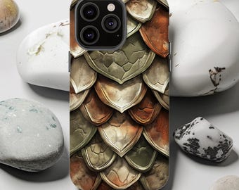 Iriserende telefoonhoesje Dragon Scales: fantasiegroen pantser