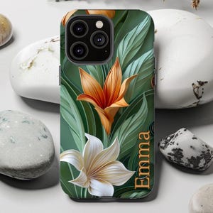 Personalized Floral Phone Case: Paper Art Botanical Design