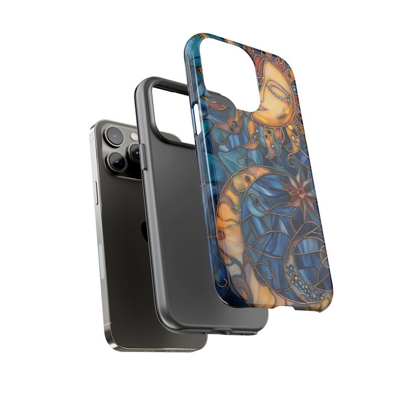 Vitrina con diseño de Sol y Luna Celestiales, cubierta brillante o mate, personalizada. imagen 10