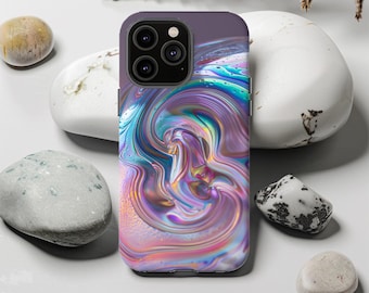 Iridescent Soap Bubble Phone Case: Pearlescent Swirls & Reflections