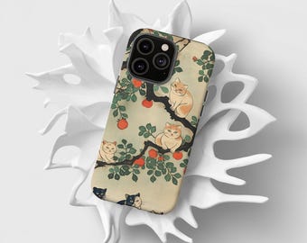 Ukiyo-e Cats Phone Case: Kawaii Japanese Kitten Art