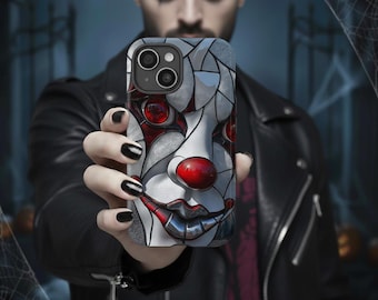 Creepy Clown Phone Case: Gothic Halloween Cover for iPhone, Pixel or Samsung