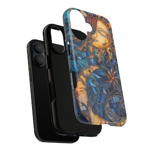 Vitrina con diseño de Sol y Luna Celestiales, cubierta brillante o mate, personalizada. imagen 3