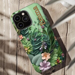 Floral Personalized Phone Case: 3D Paper Art Design