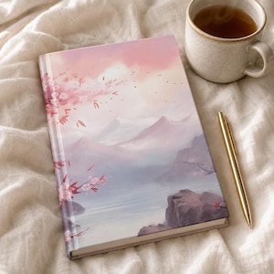 Hardcover Journal Cherry Blossom | Japanese Sakura Art, Gift for Japan Lover, Lined Notebook