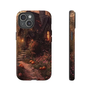 Witch Cottage Halloween Phone Case: Cozy Cottagecore Design