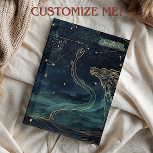Personalized Night Sky Journal: Mystical Creatures Hardcover Notebook