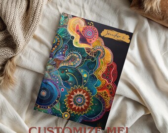 Personalized Mandala Journal: Colorful Lined Notebook for Meditation & Self-Care - hardcover, lined, 5.75x8 inches