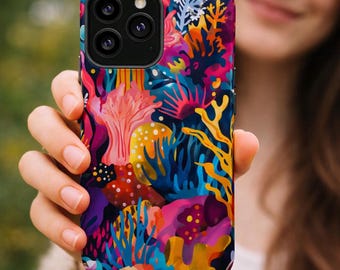 Modern Underwater Phone Case | Personalized Magsafe Protection with Bright Color Abstract Design