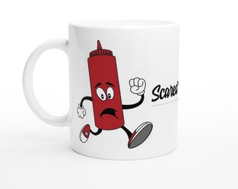 Scared Ketchup 11oz Ceramic Covfefe Mug