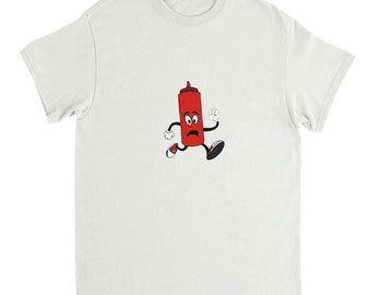 Scared Ketchup Heavyweight Unisex Crewneck T-shirt (all colors)