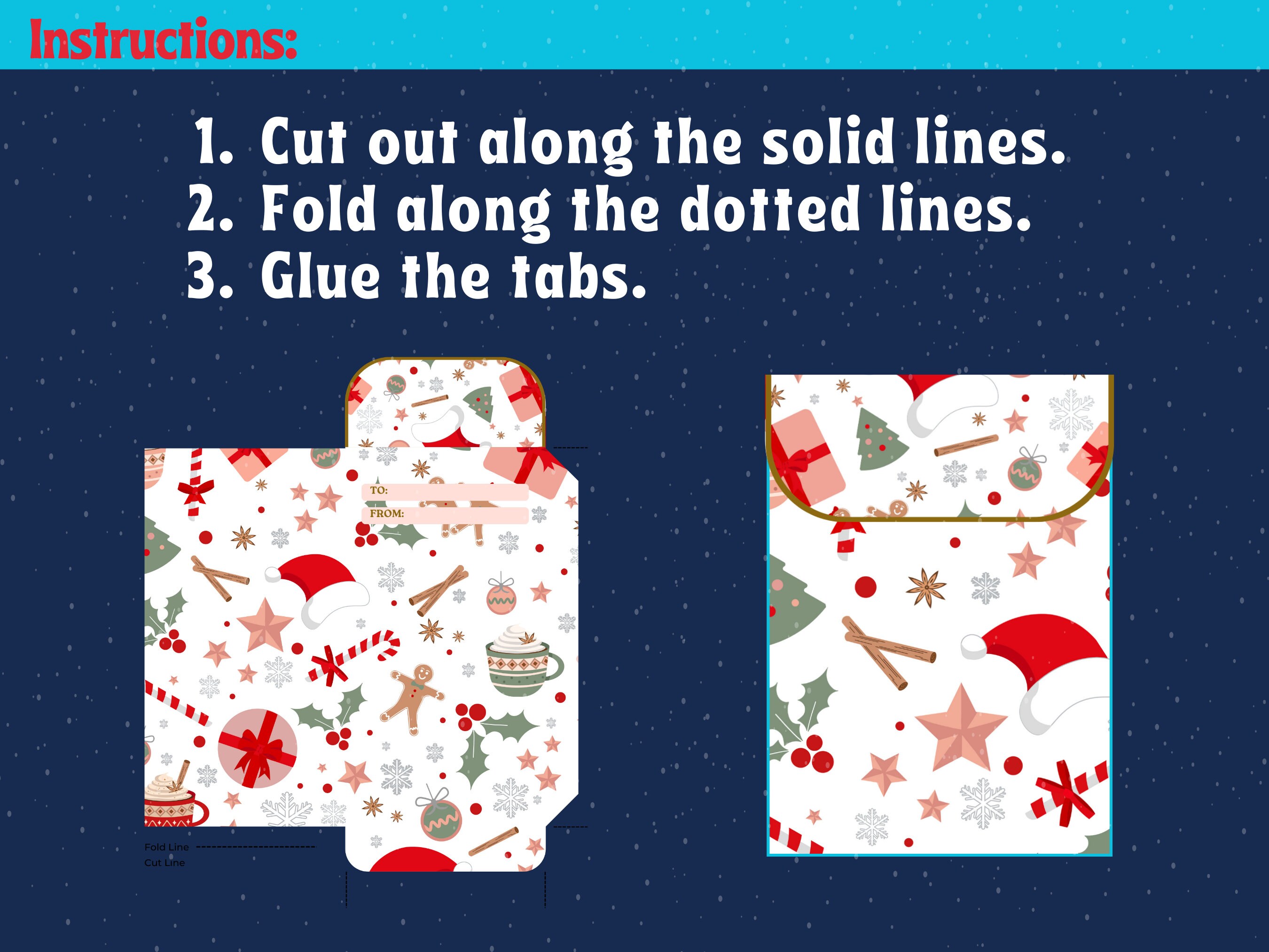 Christmas Money Envelope Printable Template Gift Envelope, Money ...