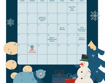 Calendrier des événements de Noël