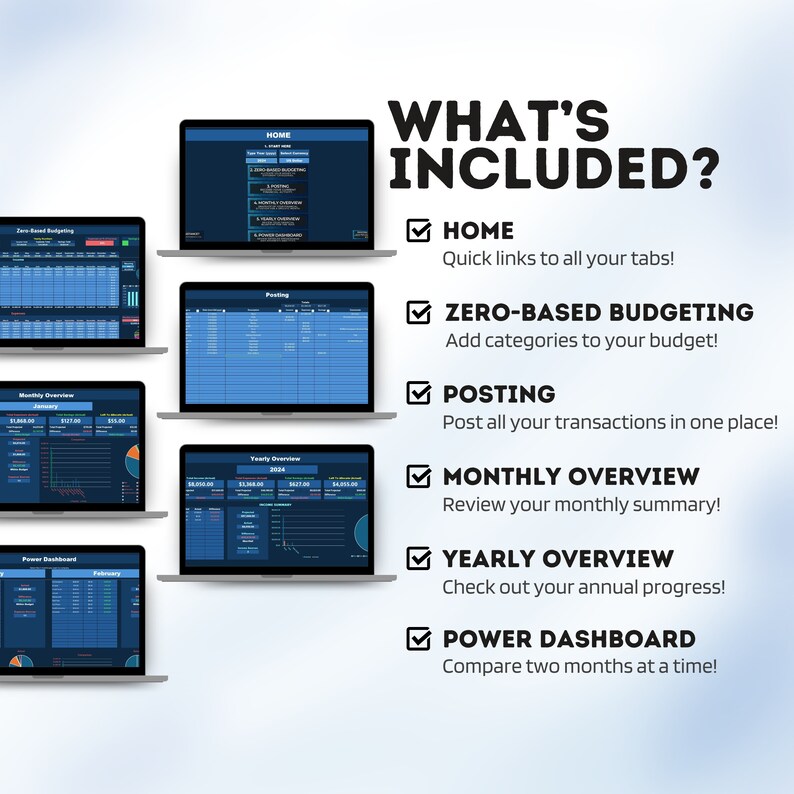 Budget Spreadsheet, Monthly Budget Spreadsheet, Excel Budget Template ...