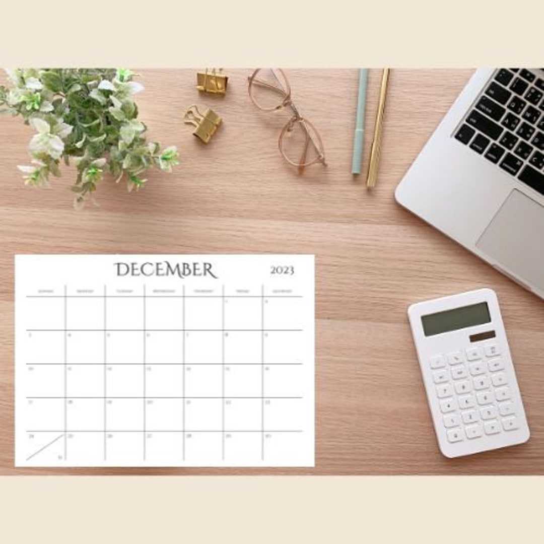 Printable 2024 Calendar, Includes December 2023 & January 2025, Home and Office Organization