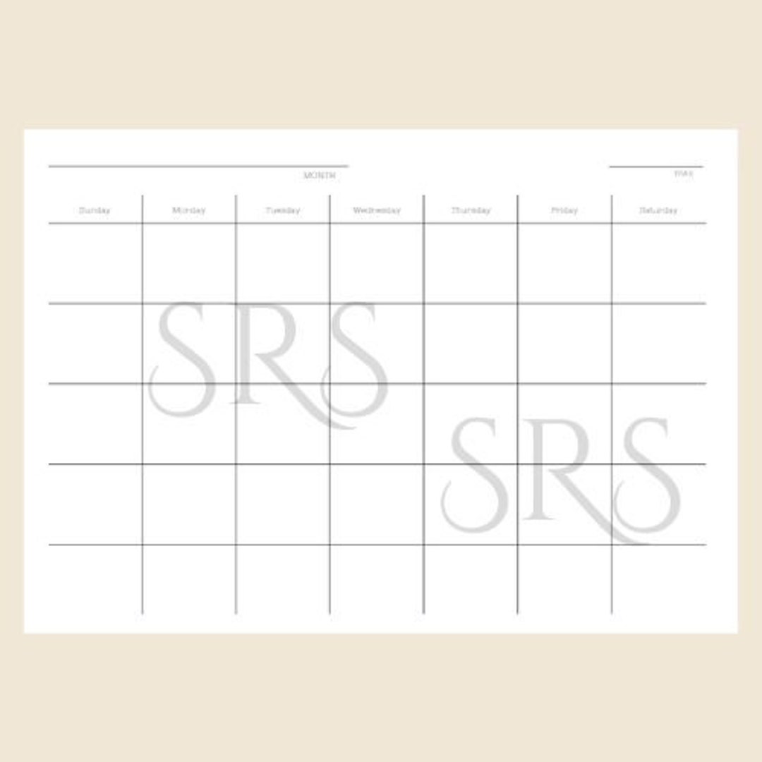 Printable DIY Calendar, Home and Office Organization, Modern and ...