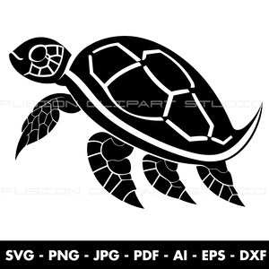 Puede incluir: Silueta en blanco y negro de una tortuga marina con caparazón y aletas detalladas.